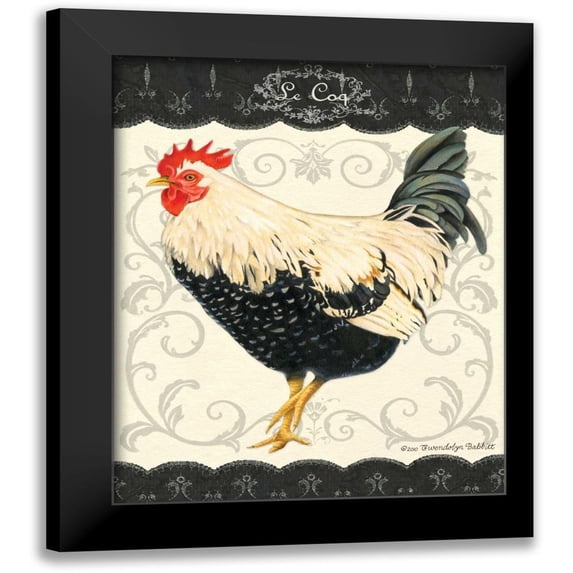 Babbit, Gwendolyn 15x18 Black Modern Framed Museum Art Print Titled - Le Coq II