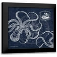 thumbnail image 1 of Babbitt, Gwendolyn 12x12 Black Modern Framed Museum Art Print Titled - Octopi on Indigo I, 1 of 5