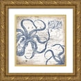 thumbnail image 1 of Babbitt, Gwendolyn 12x12 Gold Ornate Wood Framed with Double Matting Museum Art Print Titled - Octopi II, 1 of 4