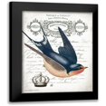 thumbnail image 1 of Babbitt, Gwendolyn 12x14 Black Modern Framed Museum Art Print Titled - French Swallow II, 1 of 5