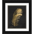 thumbnail image 1 of Babbitt, Gwendolyn 12x14 Black Ornate Wood Framed with Double Matting Museum Art Print Titled - Feather on Black II, 1 of 4