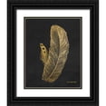 thumbnail image 1 of Babbitt, Gwendolyn 12x14 Black Ornate Wood Framed with Double Matting Museum Art Print Titled - Feather on Black I, 1 of 4