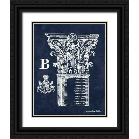 Babbitt, Gwendolyn 12x14 Black Ornate Wood Framed with Double Matting Museum Art Print Titled - White Column B