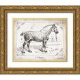 thumbnail image 1 of Babbitt, Gwendolyn 14x12 Gold Ornate Wood Framed with Double Matting Museum Art Print Titled - Farm Horse I, 1 of 4