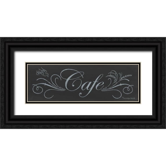 Babbitt, Gwendolyn 14x7 Black Ornate Wood Framed with Double Matting Museum Art Print Titled - Cafe Chalkboard