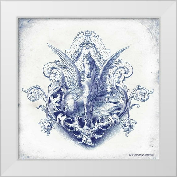 Babbitt, Gwendolyn 15x15 White Modern Wood Framed Museum Art Print Titled - Pegasus Indigo