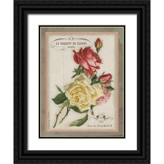 Babbitt, Gwendolyn 15x18 Black Ornate Wood Framed with Double Matting Museum Art Print Titled - French Rose II