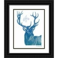thumbnail image 1 of Babbitt, Gwendolyn 15x18 Black Ornate Wood Framed with Double Matting Museum Art Print Titled - Indigo Deer I, 1 of 4