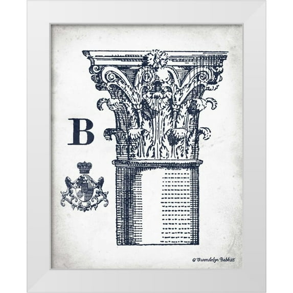 Babbitt, Gwendolyn 15x18 White Modern Wood Framed Museum Art Print Titled - Indigo Column B