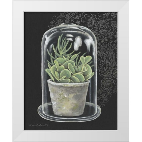Babbitt, Gwendolyn 15x18 White Modern Wood Framed Museum Art Print Titled - Succulent in Cloche I