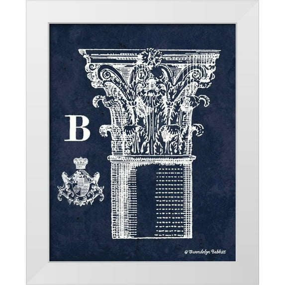 Babbitt, Gwendolyn 15x18 White Modern Wood Framed Museum Art Print Titled - White Column B