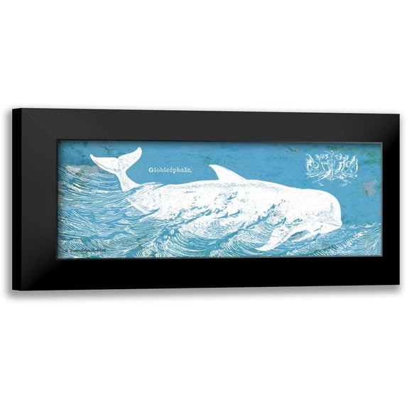 Babbitt, Gwendolyn 18x10 Black Modern Framed Museum Art Print Titled - Caribbean Whale I
