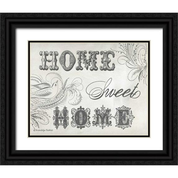 Babbitt, Gwendolyn 18x15 Black Ornate Wood Framed with Double Matting Museum Art Print Titled - Home Sweet Home IV