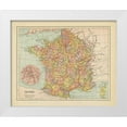 thumbnail image 1 of Babbitt, Gwendolyn 18x15 White Modern Wood Framed Museum Art Print Titled - French Map II, 1 of 4