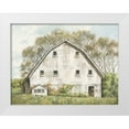 thumbnail image 1 of Babbitt, Gwendolyn 18x15 White Modern Wood Framed Museum Art Print Titled - White Barn and Roses, 1 of 4