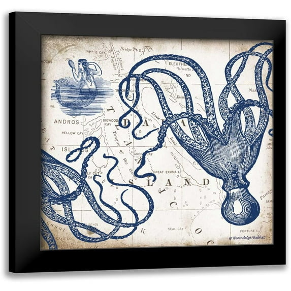 Babbitt, Gwendolyn 20x20 Black Modern Framed Museum Art Print Titled - Octopi I