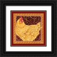 thumbnail image 1 of Babbitt, Gwendolyn 20x20 Black Ornate Wood Framed with Double Matting Museum Art Print Titled - Country Hen I, 1 of 4