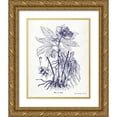 thumbnail image 1 of Babbitt, Gwendolyn 20x24 Gold Ornate Wood Framed with Double Matting Museum Art Print Titled - Indigo Botanical II, 1 of 4