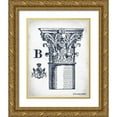 thumbnail image 1 of Babbitt, Gwendolyn 20x24 Gold Ornate Wood Framed with Double Matting Museum Art Print Titled - Indigo Column B, 1 of 4
