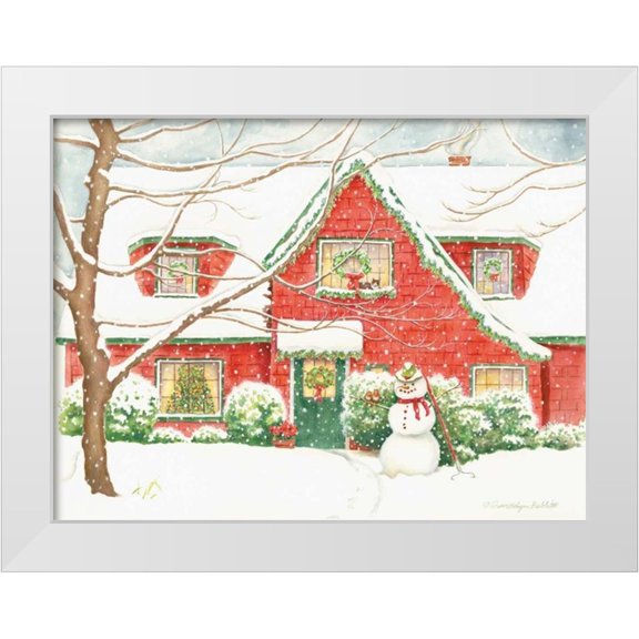 Babbitt, Gwendolyn 24x19 White Modern Wood Framed Museum Art Print Titled - Home for Christmas
