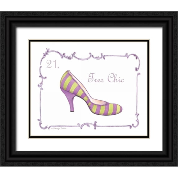 Babbitt, Gwendolyn 24x20 Black Ornate Wood Framed with Double Matting Museum Art Print Titled - French Fashion I