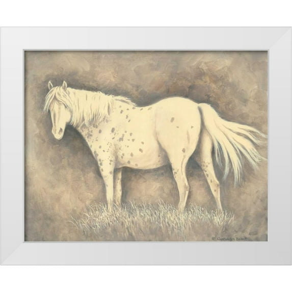 Babbitt, Gwendolyn 24x20 White Modern Wood Framed Museum Art Print Titled - Classic Horse