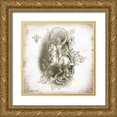 thumbnail image 1 of Babbitt, Gwendolyn 26x26 Gold Ornate Wood Framed with Double Matting Museum Art Print Titled - Horse and Man, 1 of 4