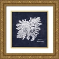 thumbnail image 1 of Babbitt, Gwendolyn 26x26 Gold Ornate Wood Framed with Double Matting Museum Art Print Titled - Indigo Shell I, 1 of 4