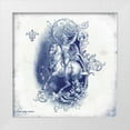 thumbnail image 1 of Babbitt, Gwendolyn 26x26 White Modern Wood Framed Museum Art Print Titled - Horse and Man Indigo, 1 of 4