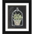 thumbnail image 1 of Babbitt, Gwendolyn 26x32 Black Ornate Wood Framed with Double Matting Museum Art Print Titled - Succulent in Cloche II, 1 of 4