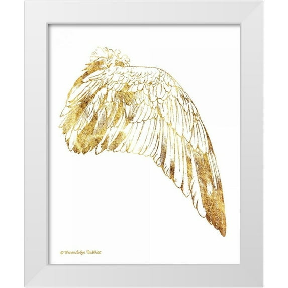 Babbitt, Gwendolyn 26x32 White Modern Wood Framed Museum Art Print Titled - Gold Wing IV