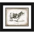 thumbnail image 1 of Babbitt, Gwendolyn 32x26 Black Ornate Wood Framed with Double Matting Museum Art Print Titled - French Cow III, 1 of 4