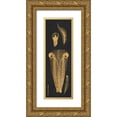 thumbnail image 1 of Babbitt, Gwendolyn 7x14 Gold Ornate Wood Framed with Double Matting Museum Art Print Titled - Gold Feathers I, 1 of 4