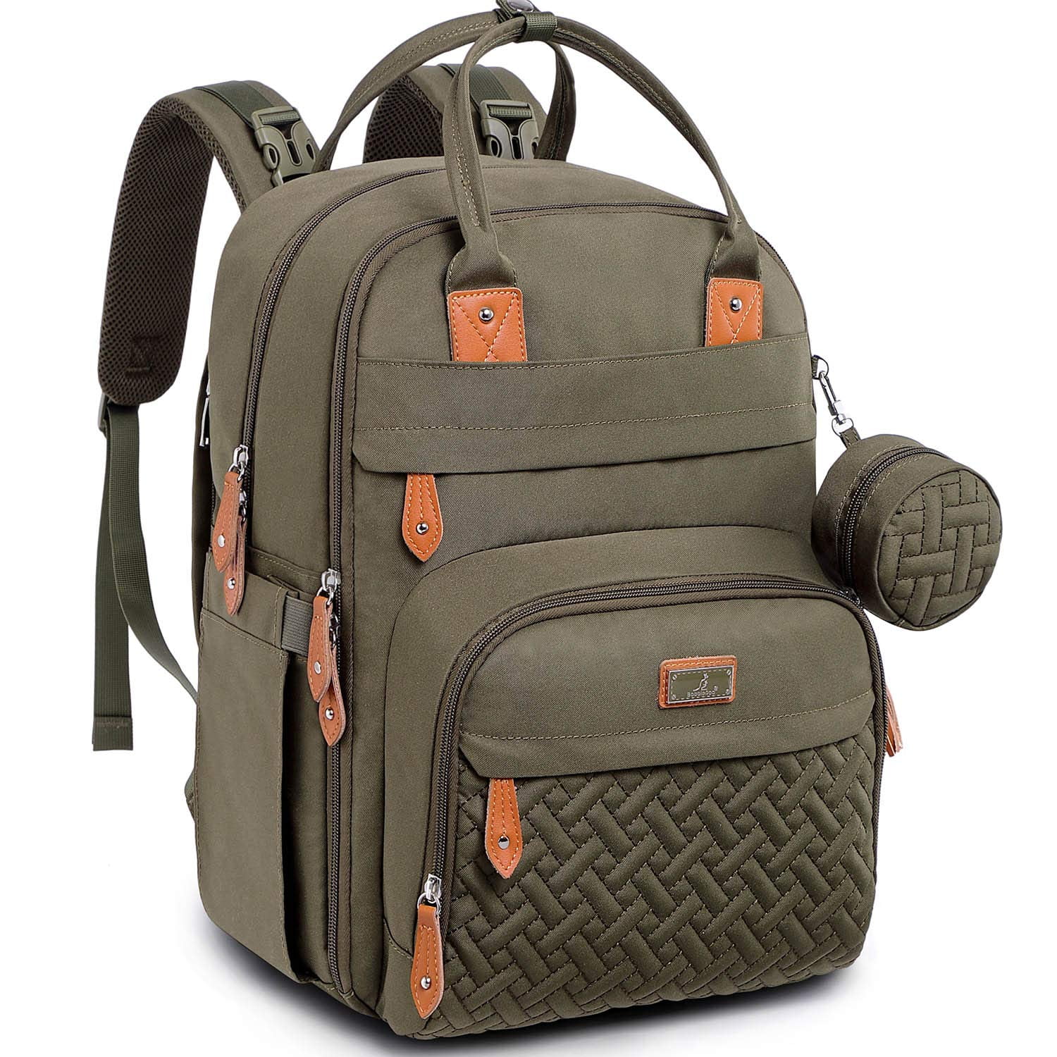 BabbleRoo Baby Diaper Bag Backpack, Waterproof Travel Bag, Unisex, Army ...