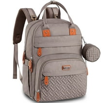 BabbleRoo Baby Diaper Bag Backpack, Waterproof Travel Bag, Unisex, Khaki