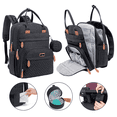 thumbnail image 1 of BabbleRoo Original Diaper Bag Backpack – Large 26L Baby Bag with Changing Pad, Insulated Bottle Pockets & Stroller Straps, Waterproof Travel Bag for Moms & Dads, Black, 1 of 7