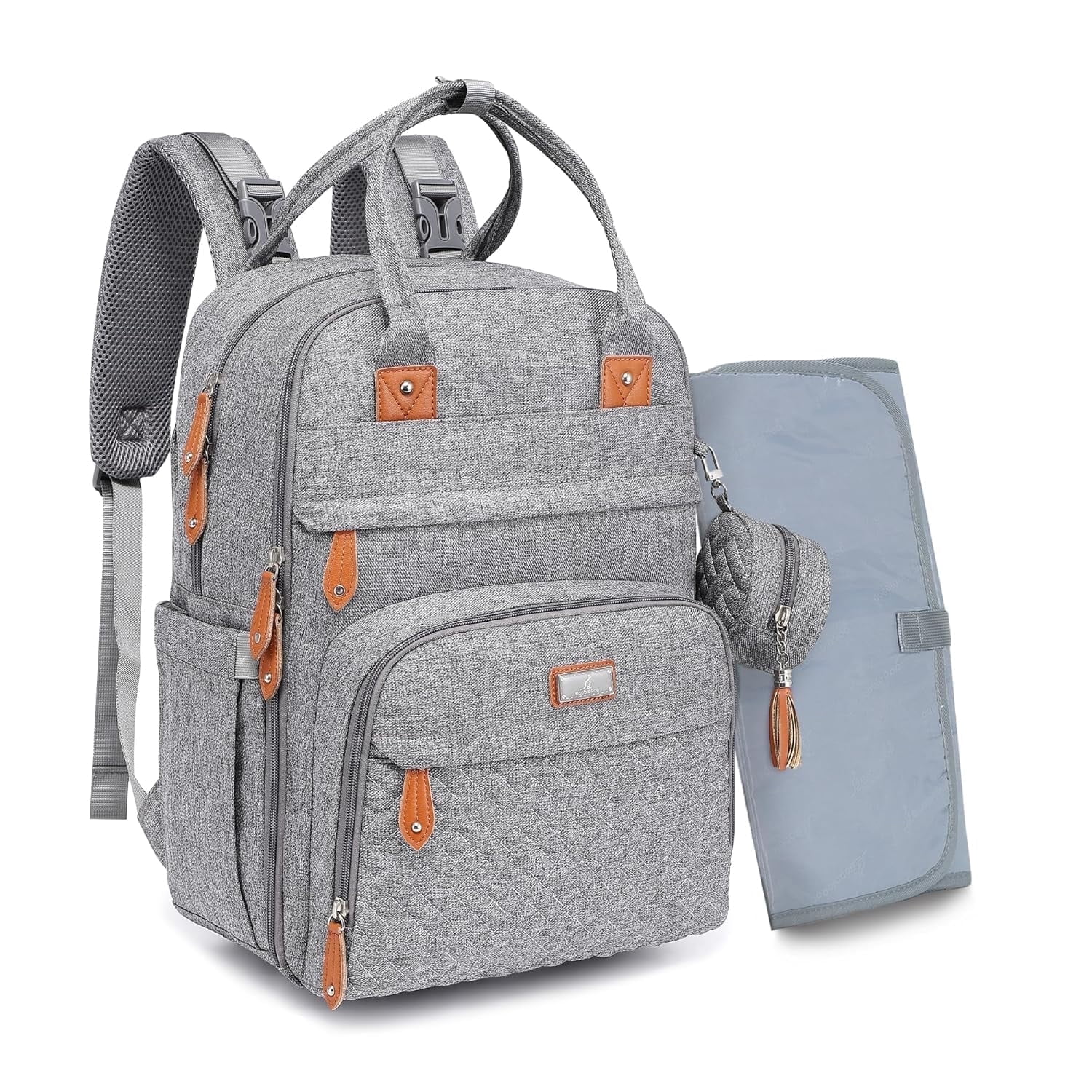 Babbleroo rare diaper backpack bag with changing pad The Original Diaper Bag main image 3
