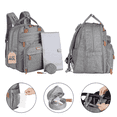 thumbnail image 1 of BabbleRoo Original Diaper Bag Backpack – Extra Large 40L Baby Bag with Changing Pad, Insulated Bottle Pockets & Stroller Straps, Waterproof Travel Bag for Moms & Dads, Light Gray, 1 of 6