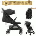 thumbnail image 1 of Lightweight Stroller Newborn, Travel Stroller for Airplane (12.3 lbs),  Black, BabbleRoo Hoplite Compact Stroller, 1 of 9