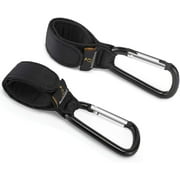 BabbleRoo Stroller Accessories Hooks for Bags and Purses, 0-36 Months, Black, 2 Pack