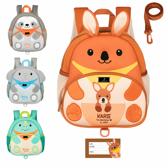 BabbleRoo Toddler Backpack with Safety Leash, Cooper the Cat