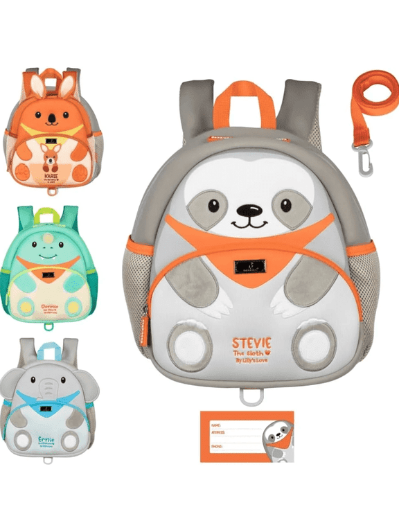 Toddler Backpack with Leash for Boys and Girls - Stevie the Sloth by BabbleRoo