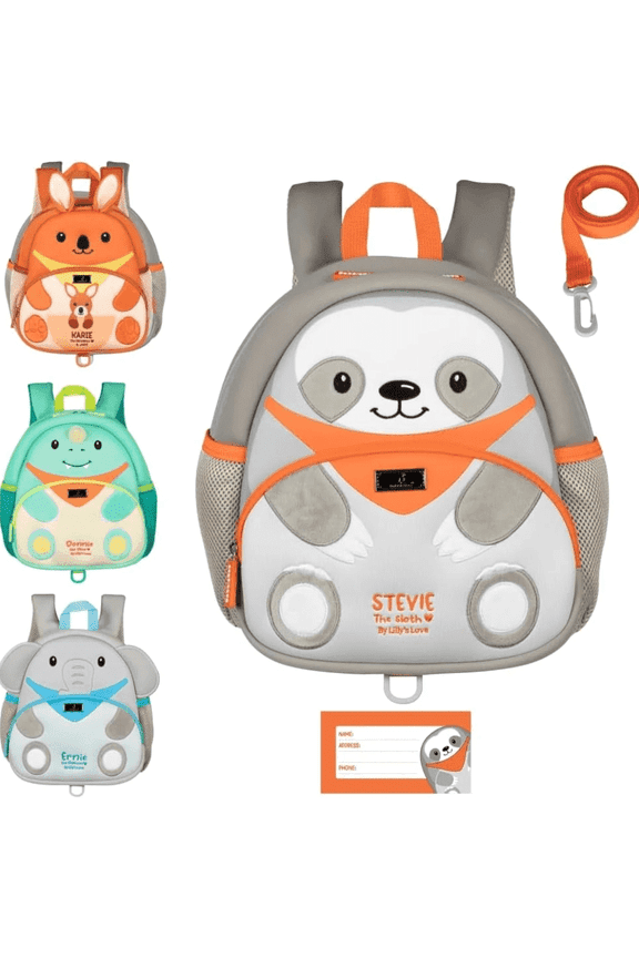 Toddler Backpack with Leash for Boys and Girls - Stevie the Sloth by BabbleRoo