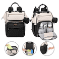 thumbnail image 1 of BabbleRoo Large Capacity Baby Diaper Backpack, Waterproof Design for Infants & Toddlers, Black & Apricot, 1 of 7