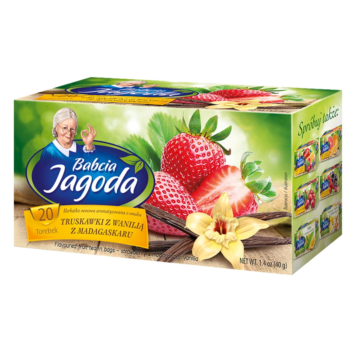 Babcia Jagoda tea: STRAWBERRY & VANILLA 1 box/20 tea bags - Walmart.com