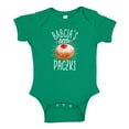 thumbnail image 1 of Babcia's Little Paczki Baby Bodysuit One Piece NB Kelly Green, 1 of 3