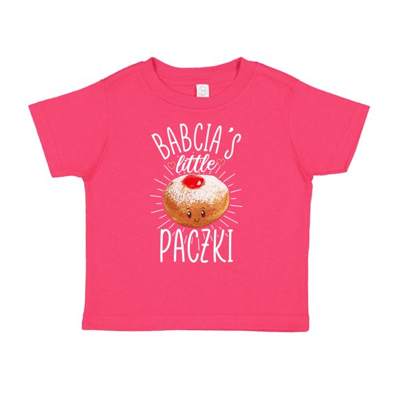Babcia's Little Paczki Toddler T-Shirt 5/6T Cyber Pink