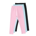 thumbnail image 1 of Babcutegg 3PC Leggings for Girl Leg Warmer Elastic Waist Soild Color Girls Fall and Winter Clothes Light Blue Size 7-8, 1 of 2