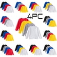 thumbnail image 1 of Babcutegg 4PC Base Layer for Kid Boys and Girls Casual Fashion Crew Neck Long Sleeve Soft and Comfortable Pullover Kids Spring and Fall Undershirts Multicolor Size 4, 1 of 10