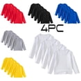 thumbnail image 1 of Babcutegg 4PC Base Layer for Kid Boys and Girls Long Sleeve Regular Fit Pullover Soft and Comfortable Casual Fashion Kids Spring and Fall Undershirts Red Size 3, 1 of 8
